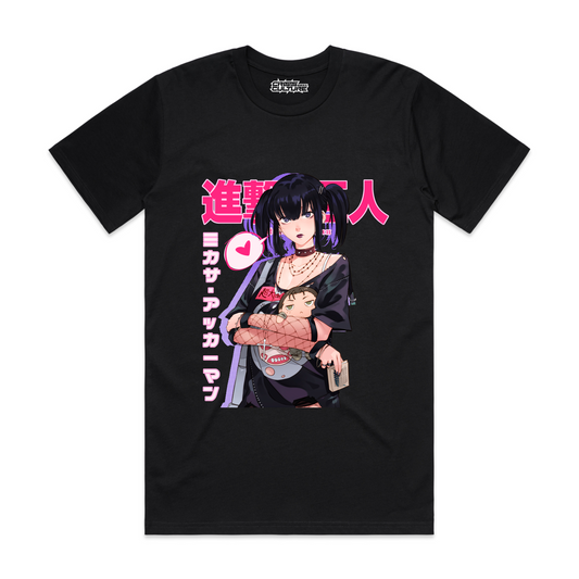 AOT Goth Mikasa Shirt - Black